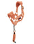 Apricot coloured LeMieux Toy Pony Vogue Headcollar on white background #colour_apricot