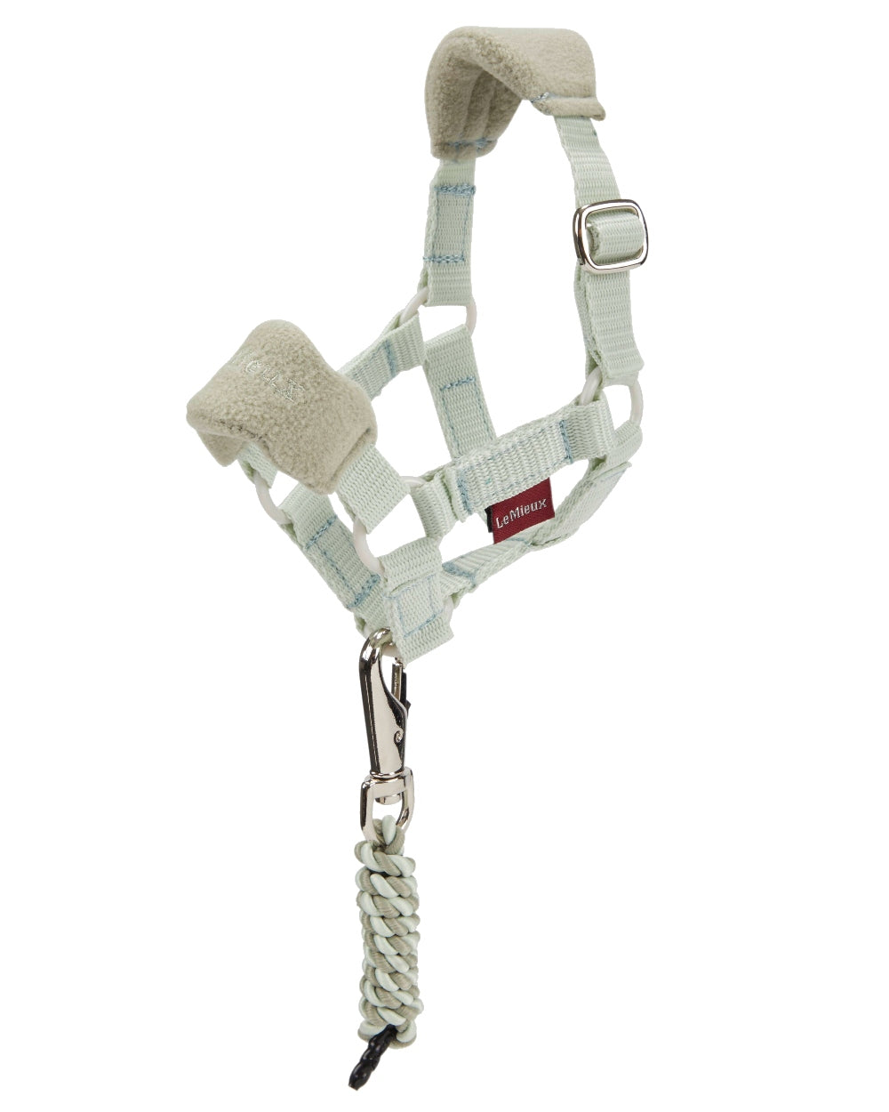 Fern coloured LeMieux Toy Pony Vogue Headcollar on white background 