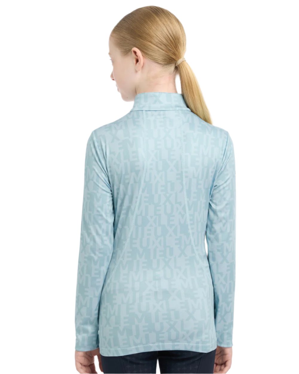 Glacier Coloured LeMieux Young Rider Casey Base Layer On A White Background 