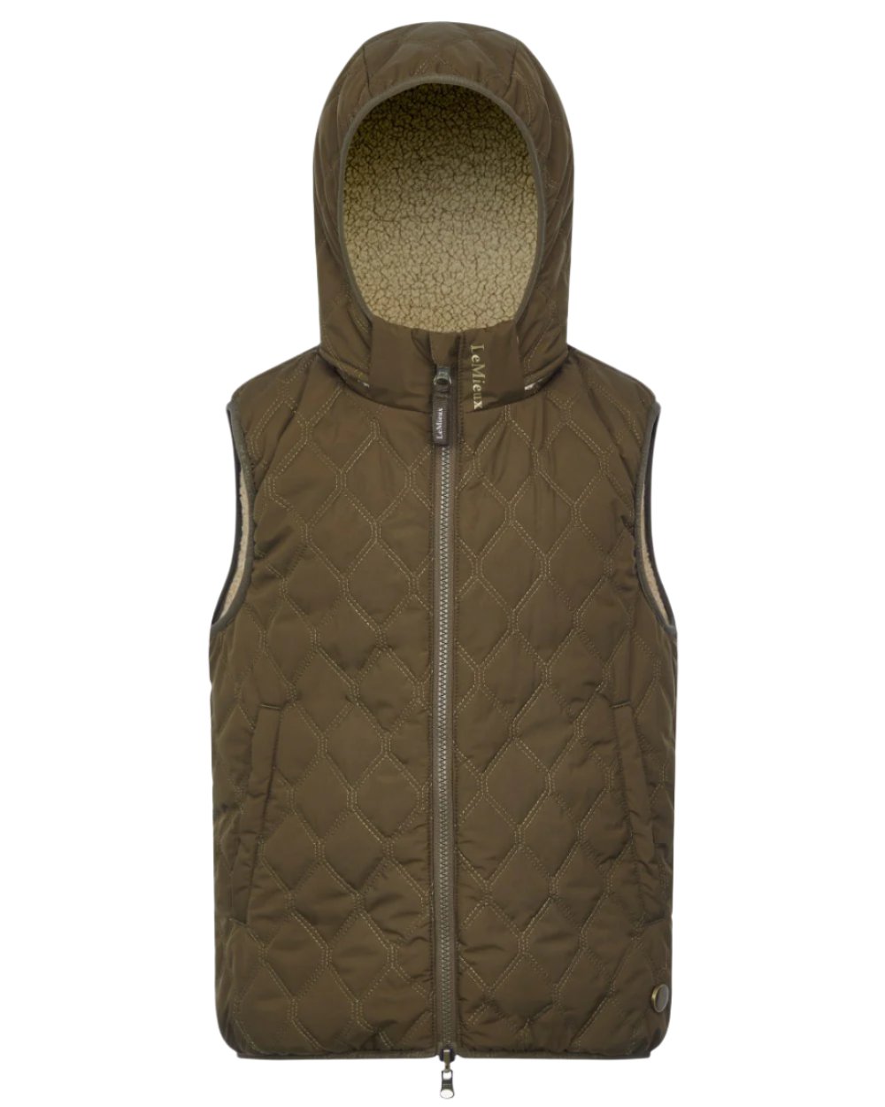 Alpine Coloured LeMieux Young Rider Eloise Reversible Winter Gilet On A White Background 