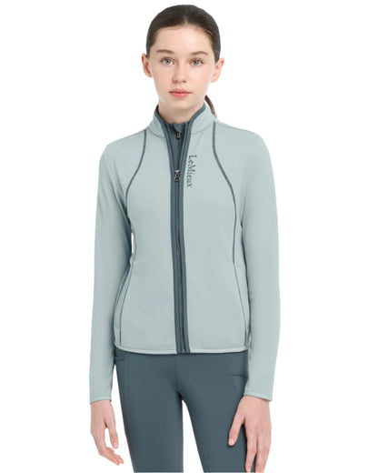 Glacier Coloured LeMieux Young Rider Felicity Fleece Zip Through Jacket On A White Background 