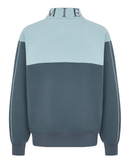 Petrol Glacier Coloured LeMieux Young Rider Kate Quarter Zip Sweater On A White Background 