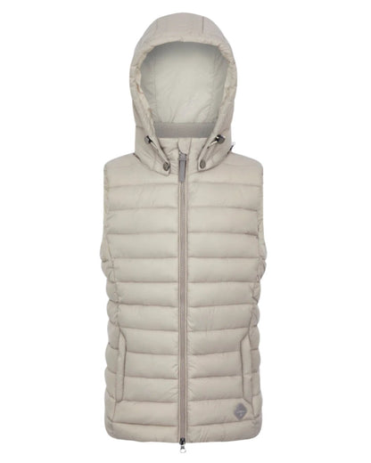 Ash Coloured LeMieux Young Rider Milly Puffer Gilet On A White Background 