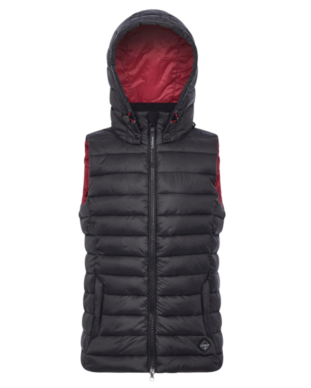 Black Coloured LeMieux Young Rider Milly Puffer Gilet On A White Background 