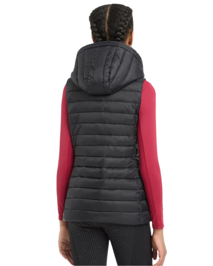 Black Coloured LeMieux Young Rider Milly Puffer Gilet On A White Background 