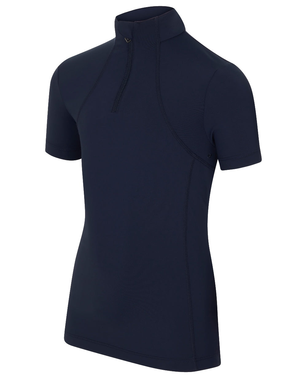 Indigo coloured LeMieux Young Rider Short Sleeve Base Layer on white background 