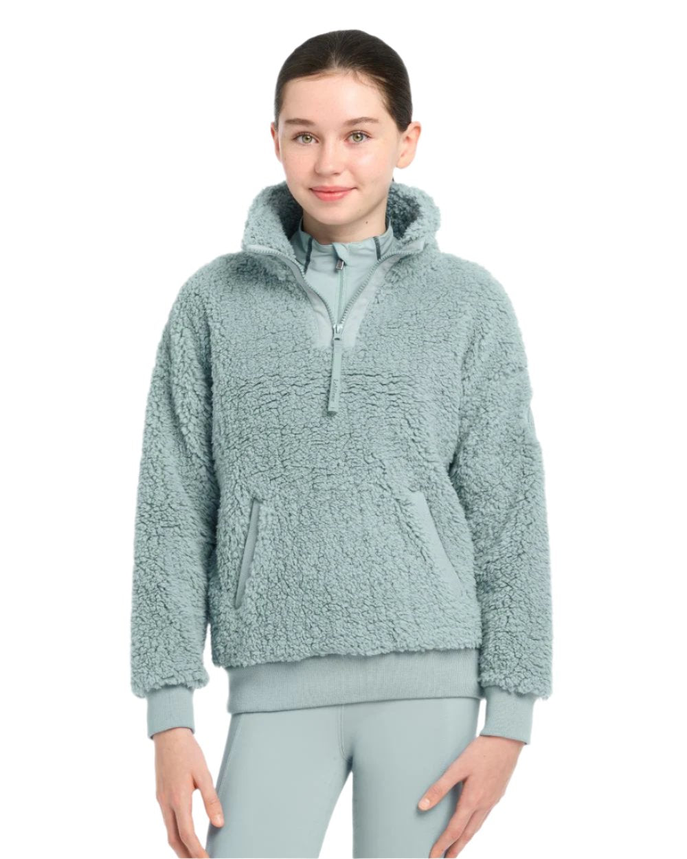 Glacier Coloured LeMieux Young Rider Tia Teddy Fleece On A White Background 