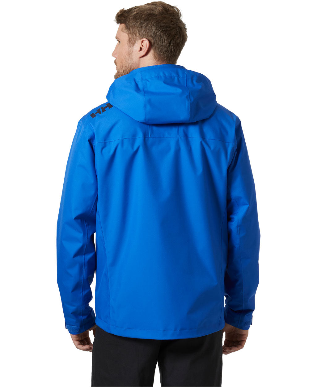 Cobalt 2.0 coloured Helly Hansen Mens Crew Hooded Midlayer Jacket on white background 