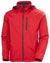 Red coloured Helly Hansen Mens Crew Hooded Midlayer Jacket on white background #colour_red
