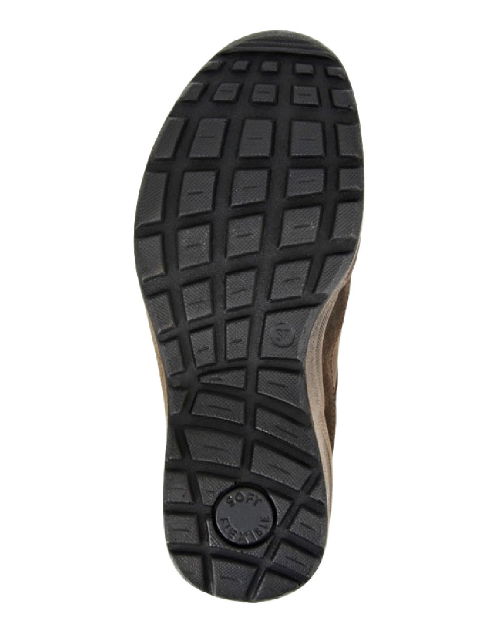 Brown Coloured Mod Comfys Womens Waterproof 6 Eye Zip Trail Shoes on White Background
