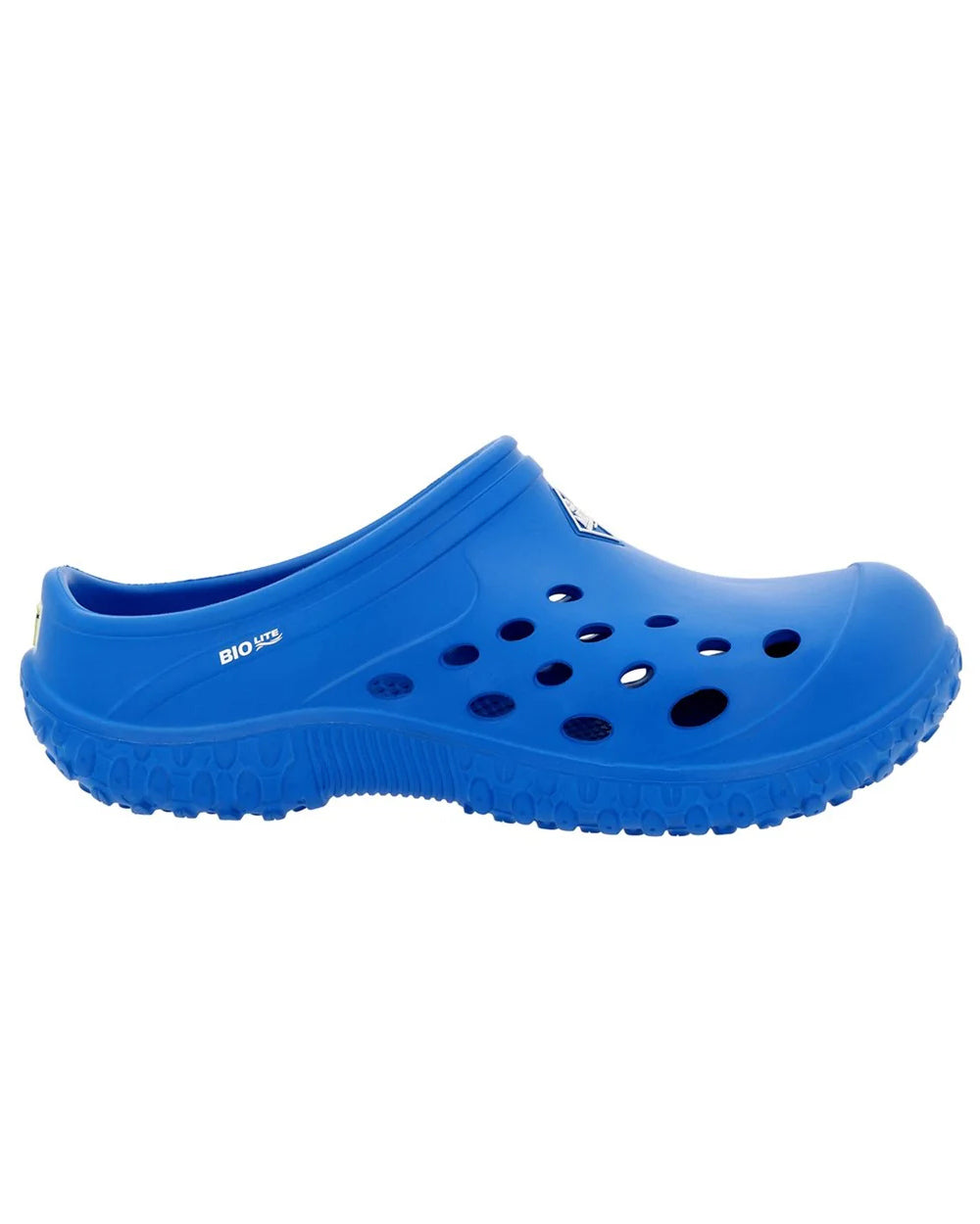Blue Coloured Muck Boots Childrens Muckster Lite Clogs On A White Background 