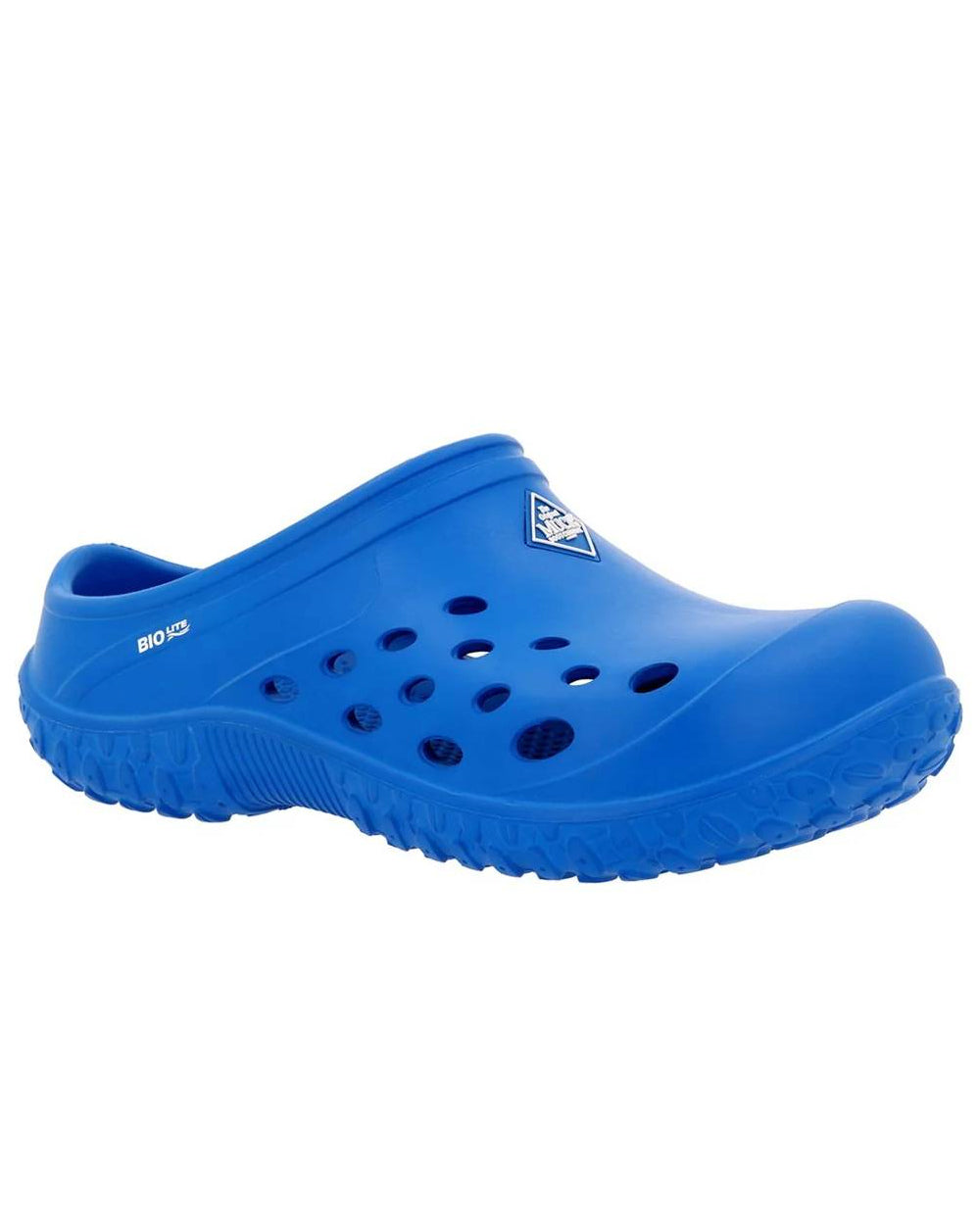 Blue Coloured Muck Boots Childrens Muckster Lite Clogs On A White Background 