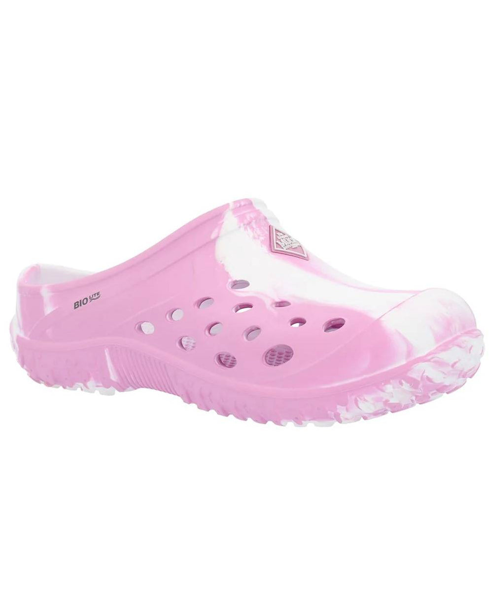 Pink Swirl Coloured Muck Boots Childrens Muckster Lite Clogs On A White Background 
