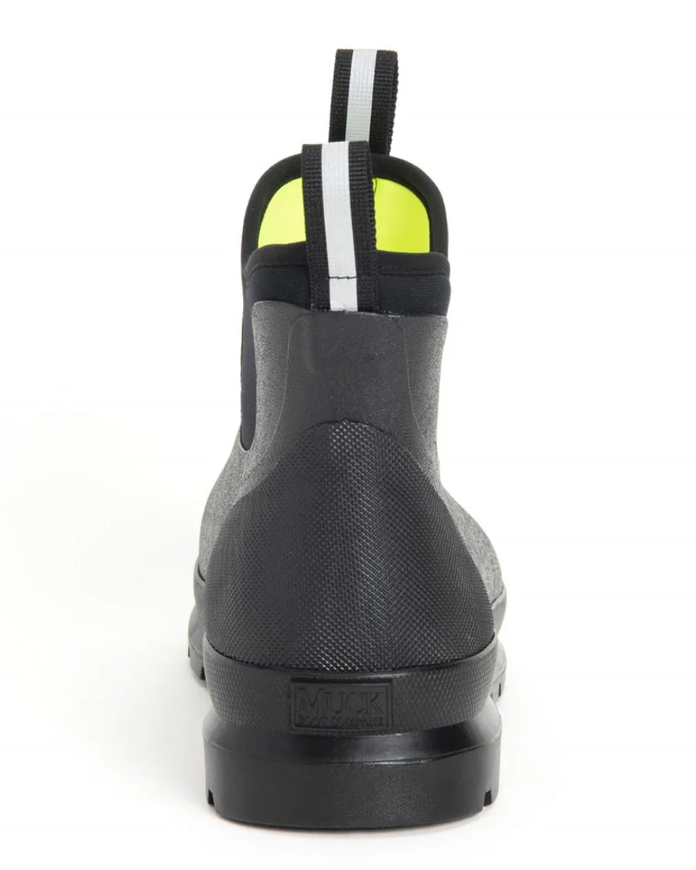 Black Coloured Muck Boots Chore Classic Chelsea Boots On A White Background