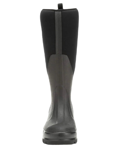 Black Coloured Muck Boots Womens Chore Classic Tall Wellingtons On A White Background