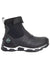 Black Coloured Muck Boots Ladies Apex Zip Mid Boots On A White Background #colour_black