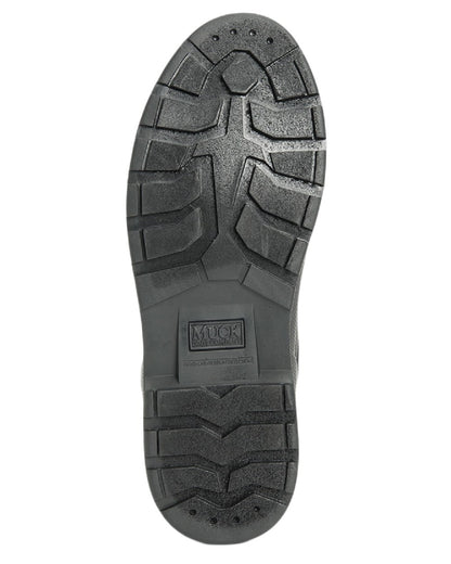 Black Coloured Muck Boots Mens Originals Duck Lace-Up Leather Short Boots on White Background
