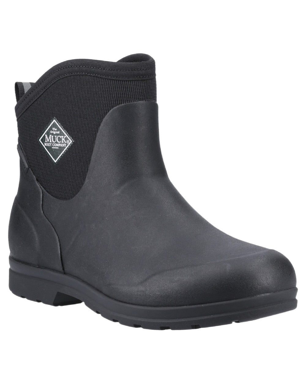 Black Coloured Muck Boots Mens Originals Excursion Ankle Boots on White Background
