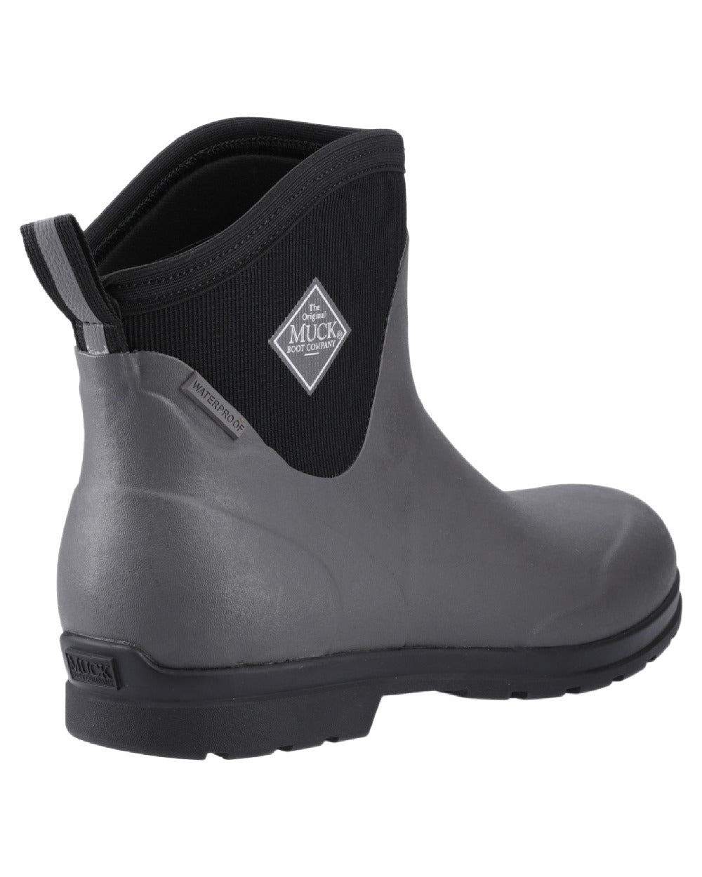 Grey Coloured Muck Boots Mens Originals Excursion Ankle Boots on White Background
