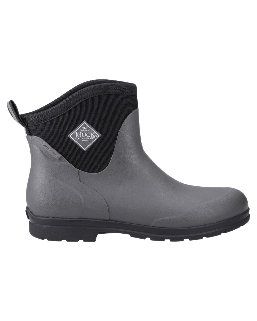 Grey Coloured Muck Boots Mens Originals Excursion Ankle Boots on White Background
