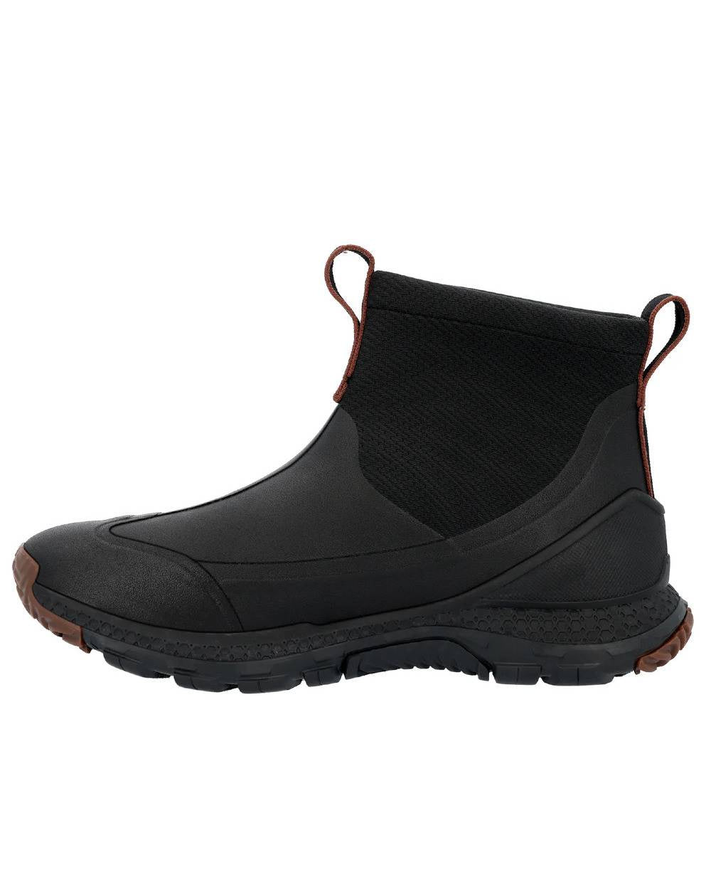 Black Coloured Muck Boots Mens Outscape Max Shoes On A White Background