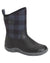 Black/Grey Plaid Coloured Muck Boots Womens Muckster II Mid Wellingtons On A White Background #colour_black-grey-plaid