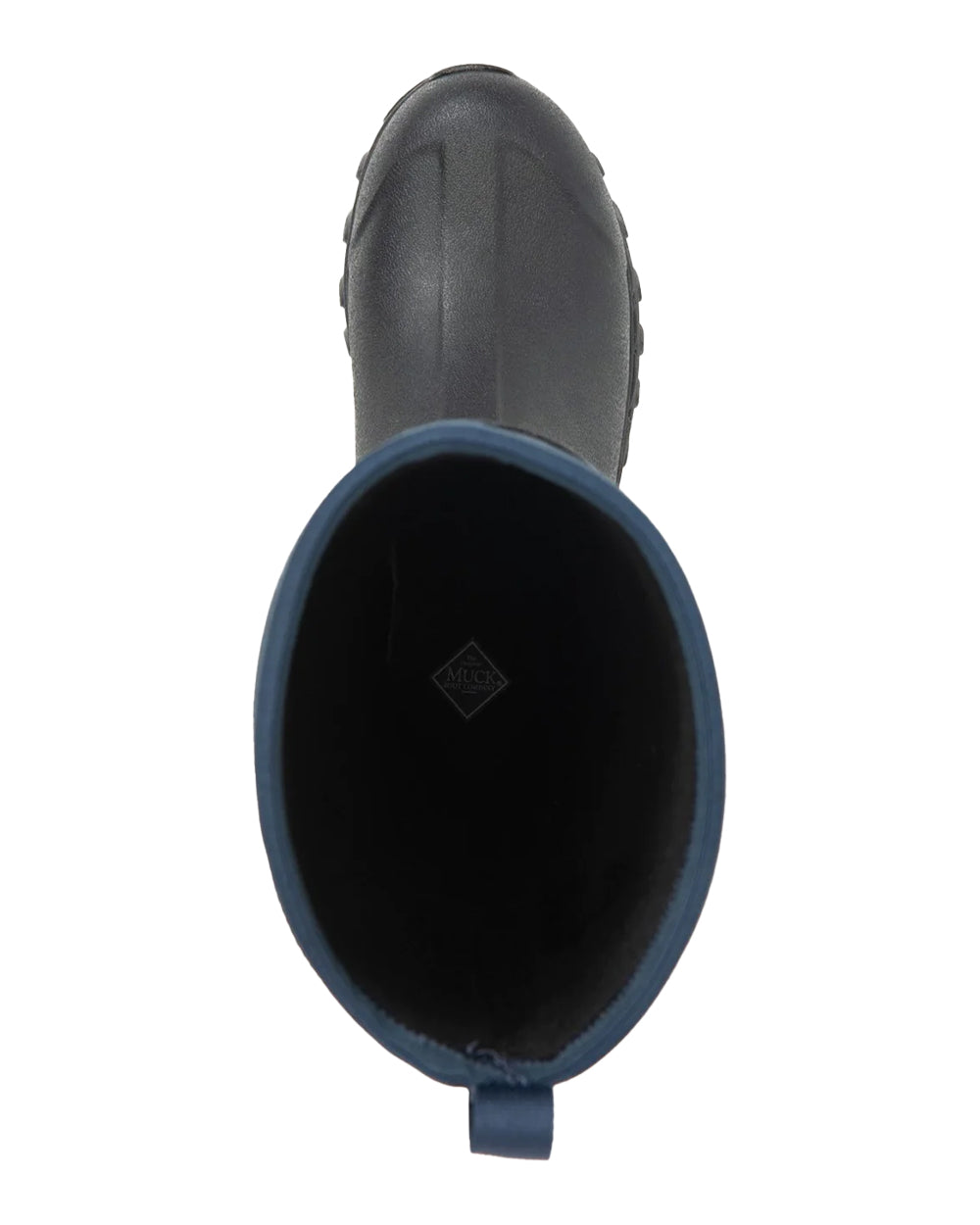 Navy Topography Muck Boots Womens Artic Sport II Tall Wellingtons on White background 