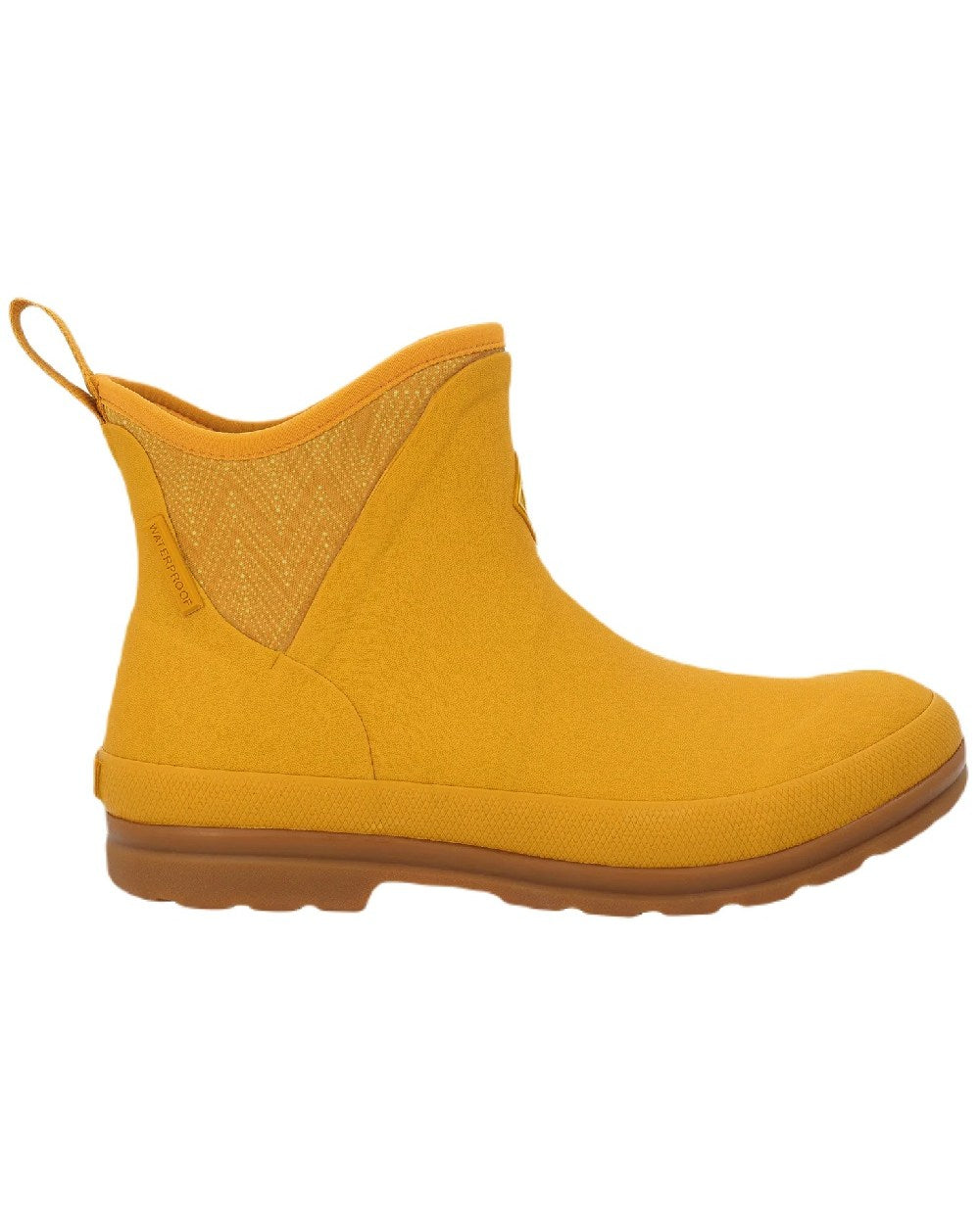 Yellow Ditsy Dot Print Coloured Muck Boots Womens Originals Pull-On Ankle Boots On A White Background 