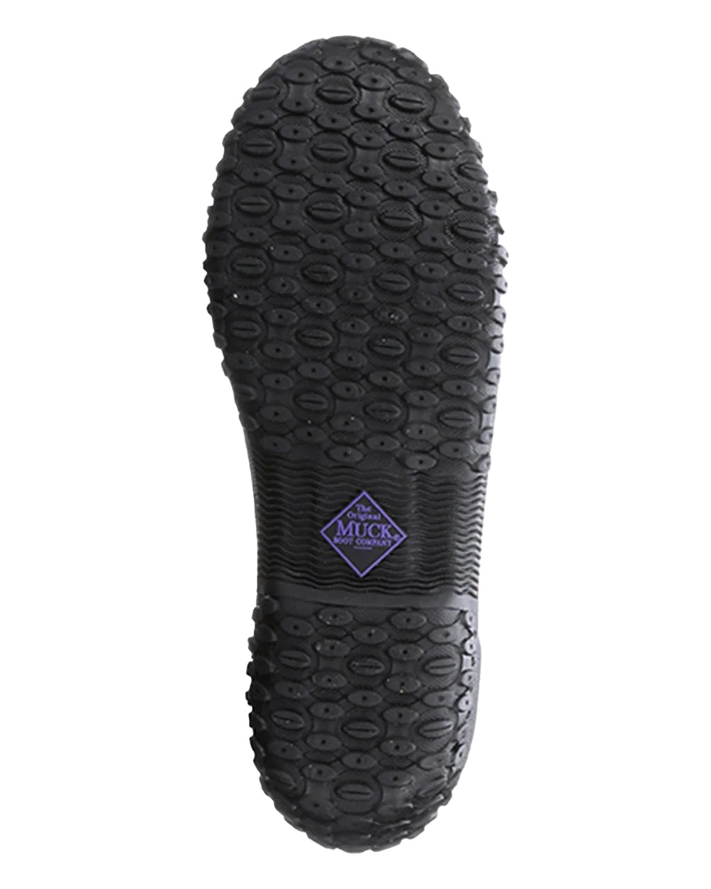 Black Purple coloured Muck Boots Womens RHS Muckster II Low Shoes on White background 