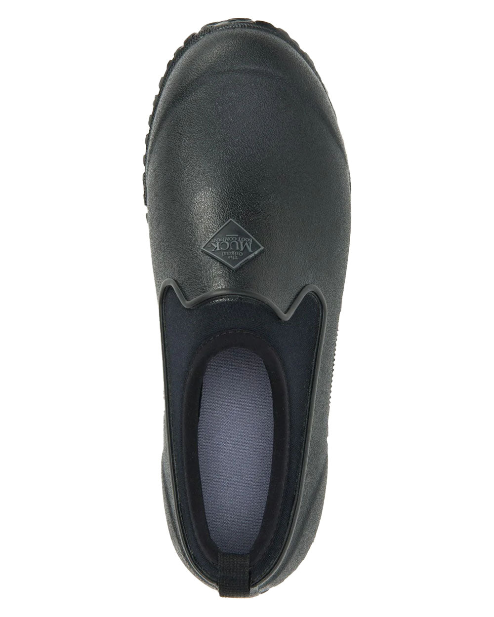 Black coloured Muck Boots Womens RHS Muckster II Low Shoes on White background 