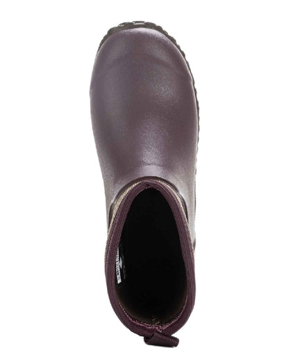 Wine Herringbone Print Coloured Muck Boots Women&