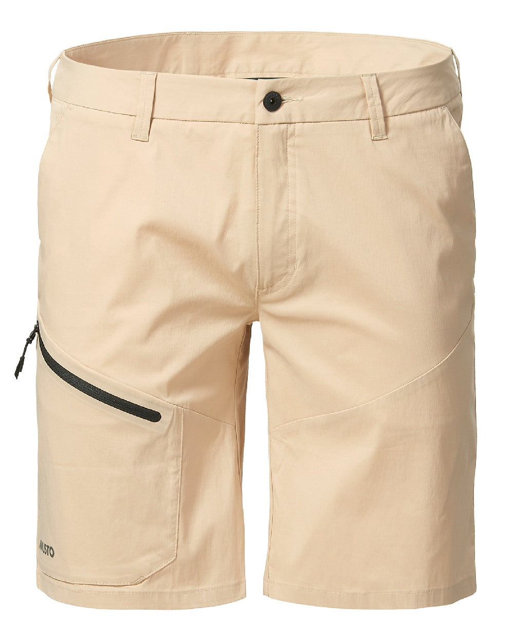 Beige coloured Musto Mens Cargo Shorts on white background 