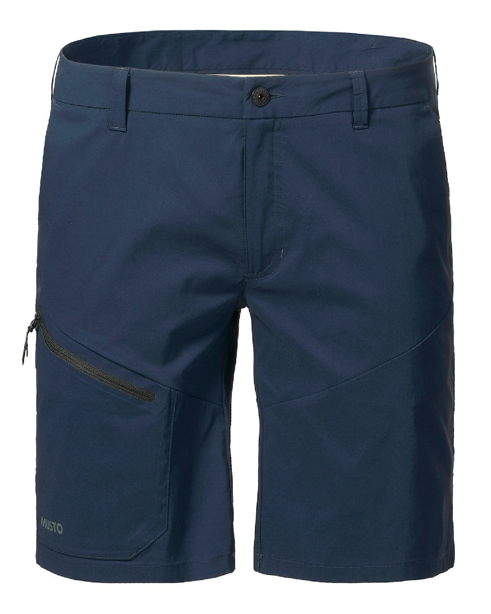 Navy coloured Musto Mens Cargo Shorts on white background 