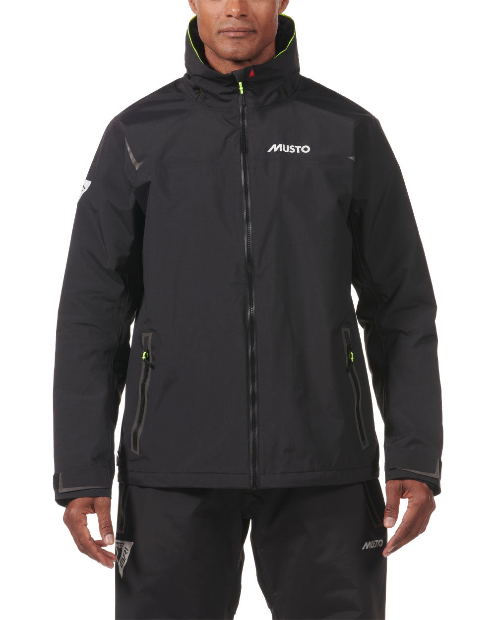 Black coloured Musto BR1 Solent Jacket on White background 