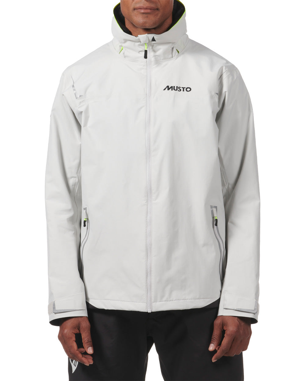 Platinum coloured Musto BR1 Solent Jacket on White background 