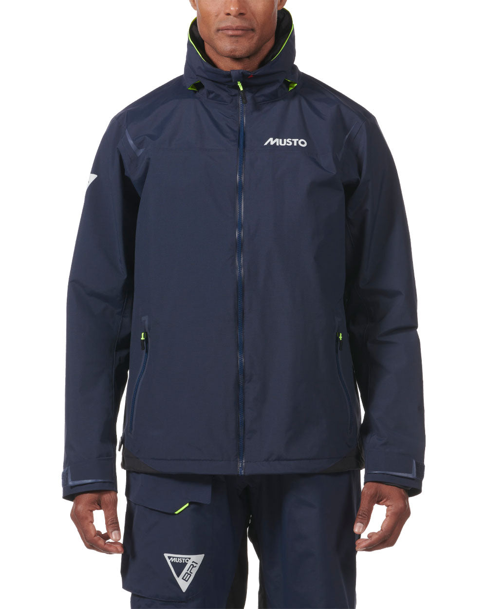 True Navy coloured Musto BR1 Solent Jacket on White background 