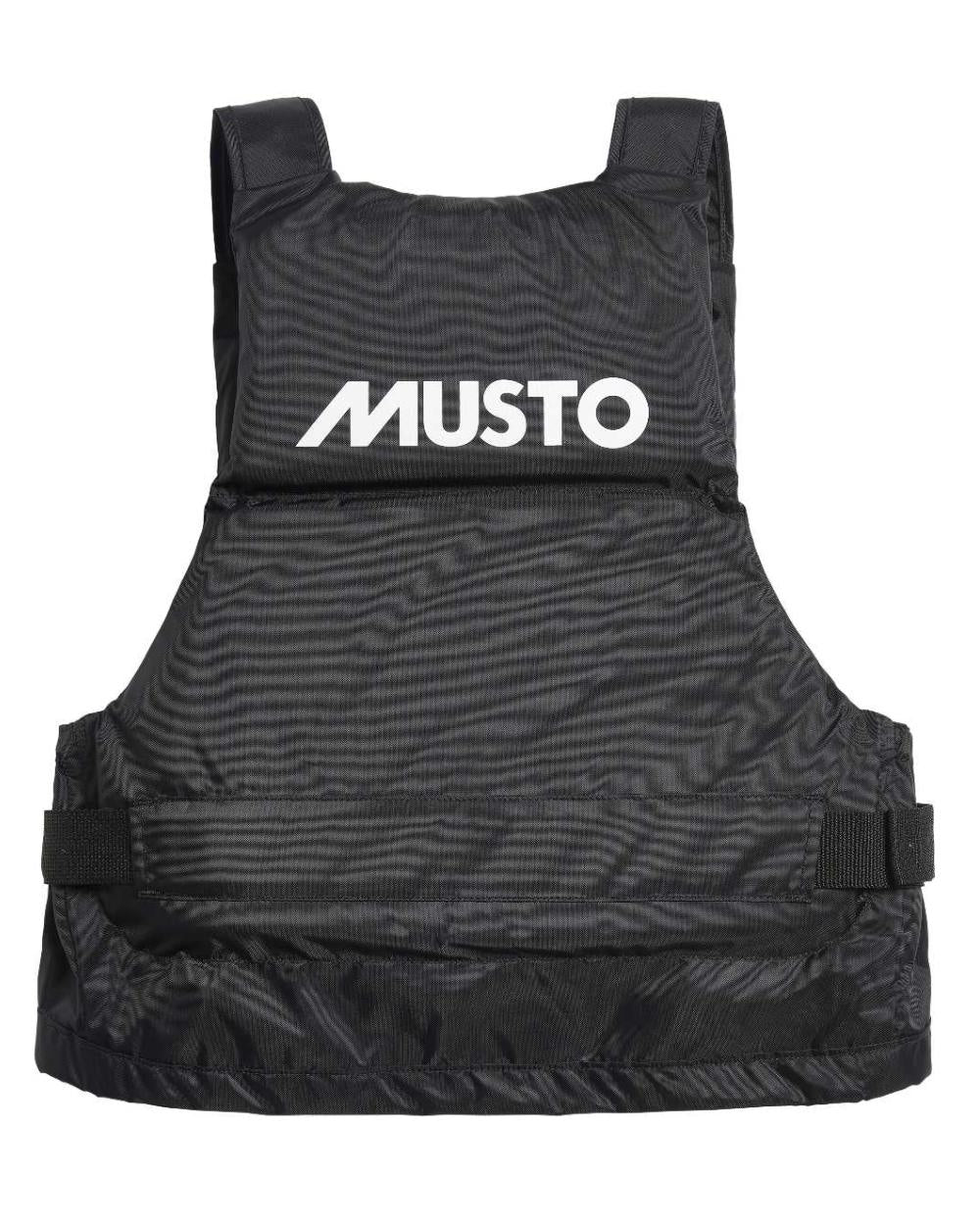 Black Coloured Musto Buoyancy Aid On A White Background 