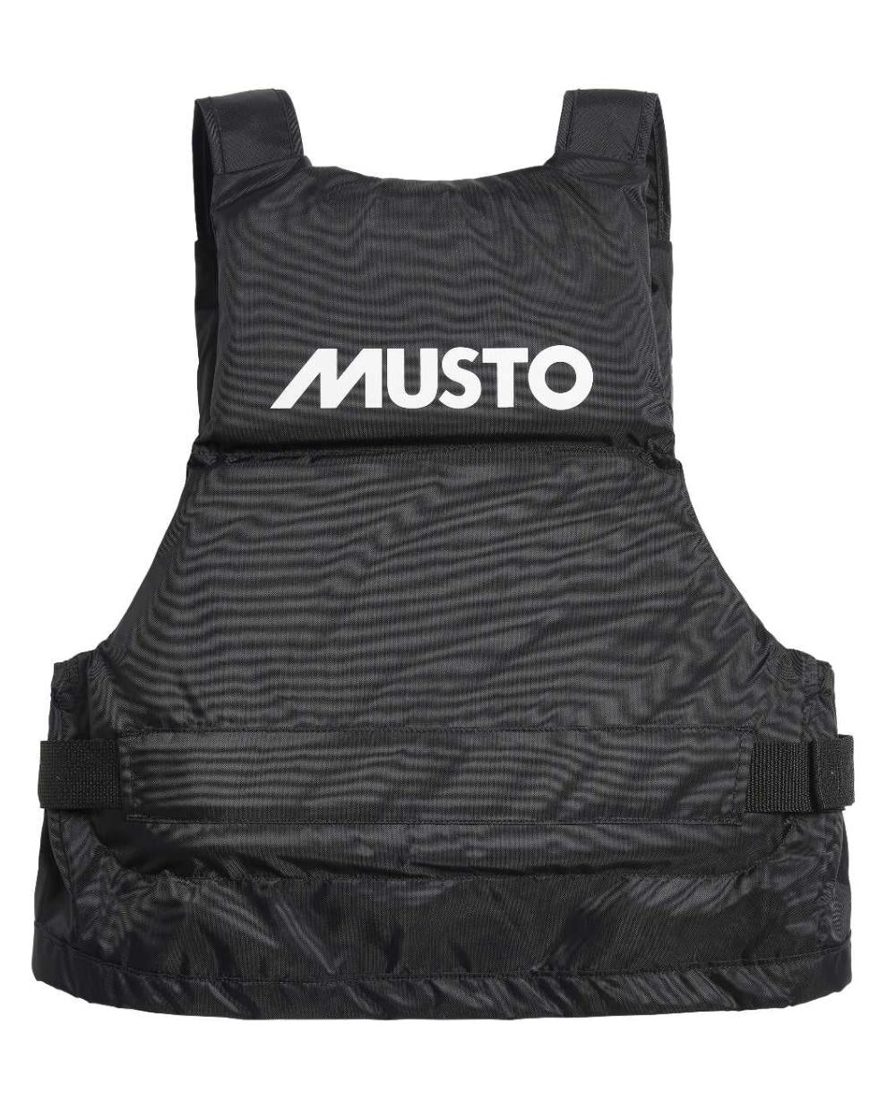 Black Coloured Musto Buoyancy Aid On A White Background 