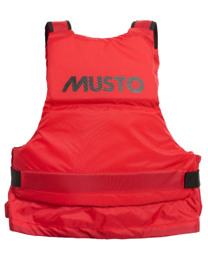 True Red Coloured Musto Buoyancy Aid On A White Background 