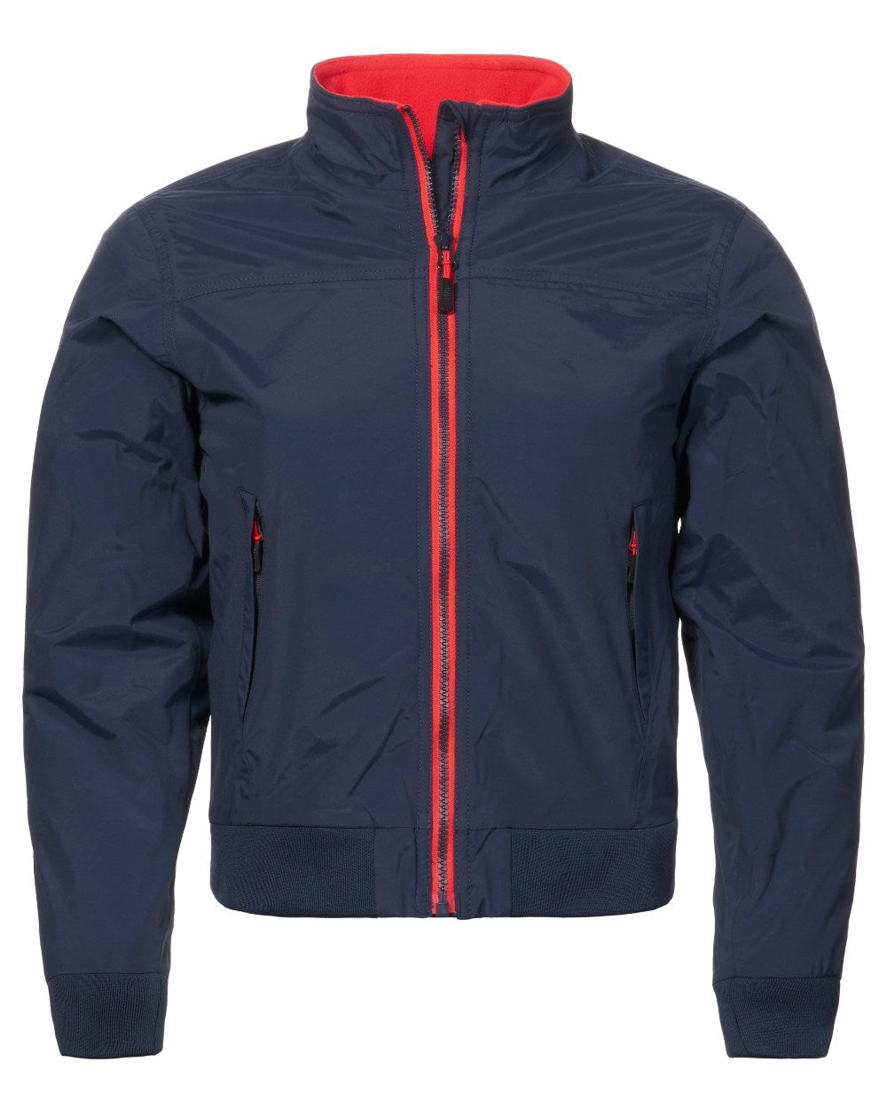 Navy/Red Coloured Musto Childrens Snug Blouson Jacket On A White Background