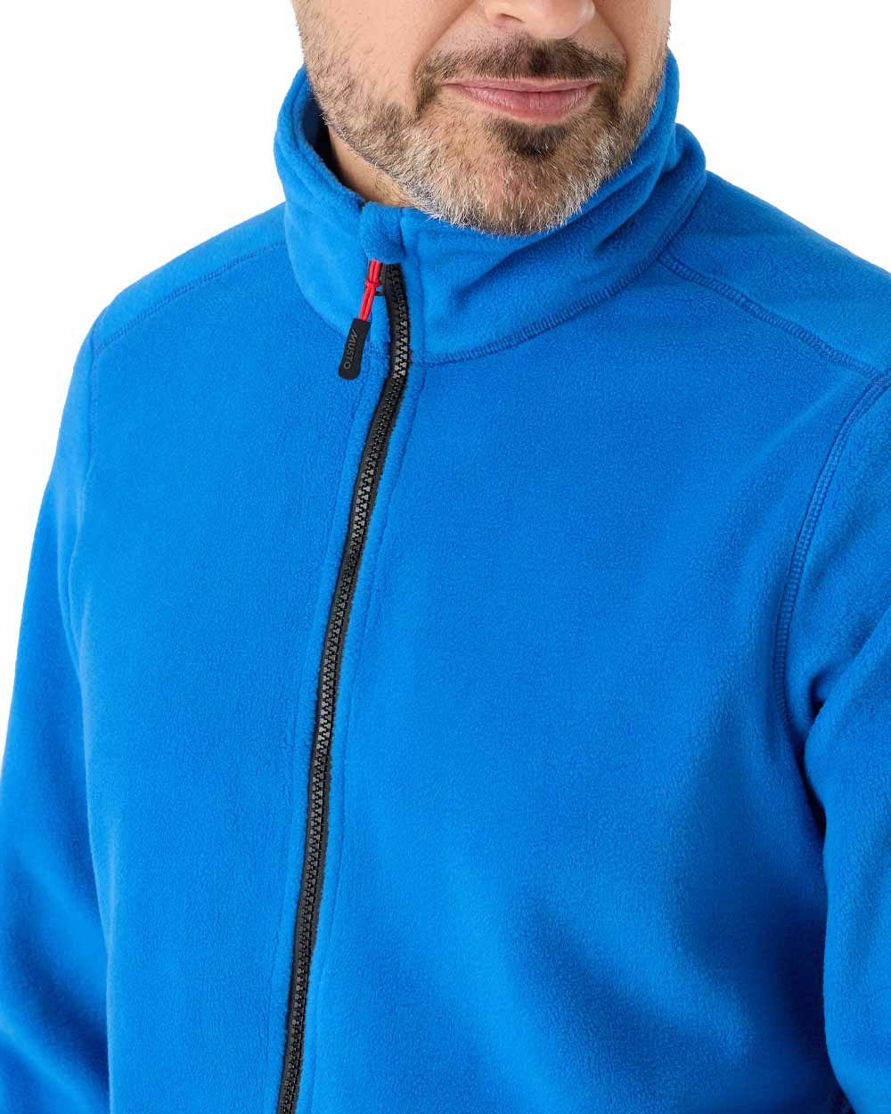 Aruba Blue coloured Musto Corsica Polartec 200gm Fleece 2.0 on White background 