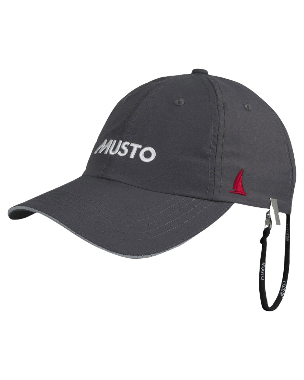 Charcoal coloured Musto Essential Fast Dry Crew Cap on White background 