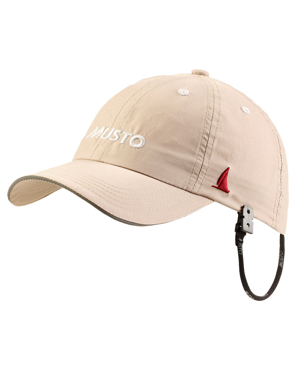 Light Stone coloured Musto Essential Fast Dry Crew Cap on white background 