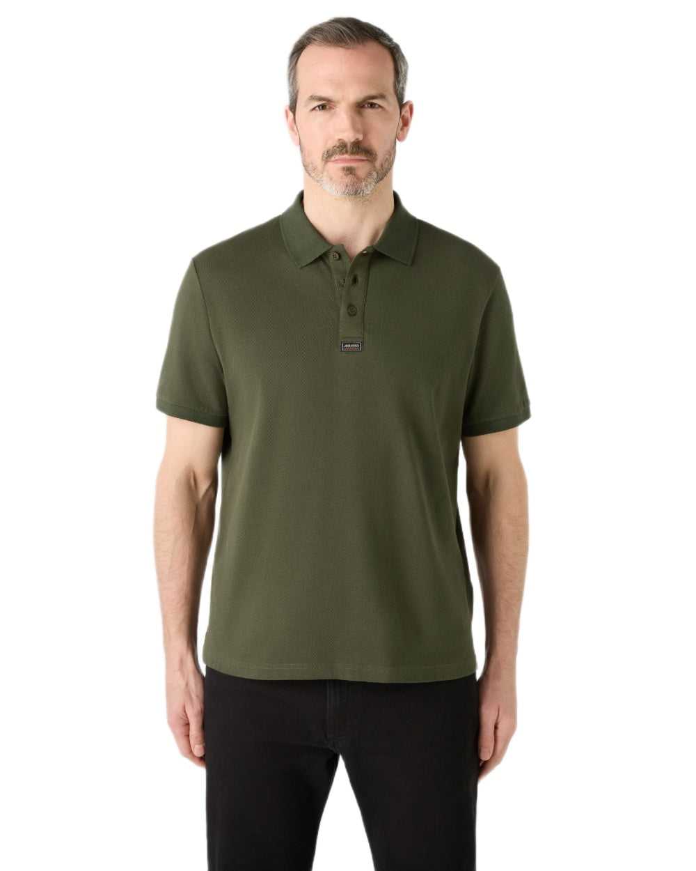 Deep Green coloured Musto Essential Pique Polo Shirt on White background 