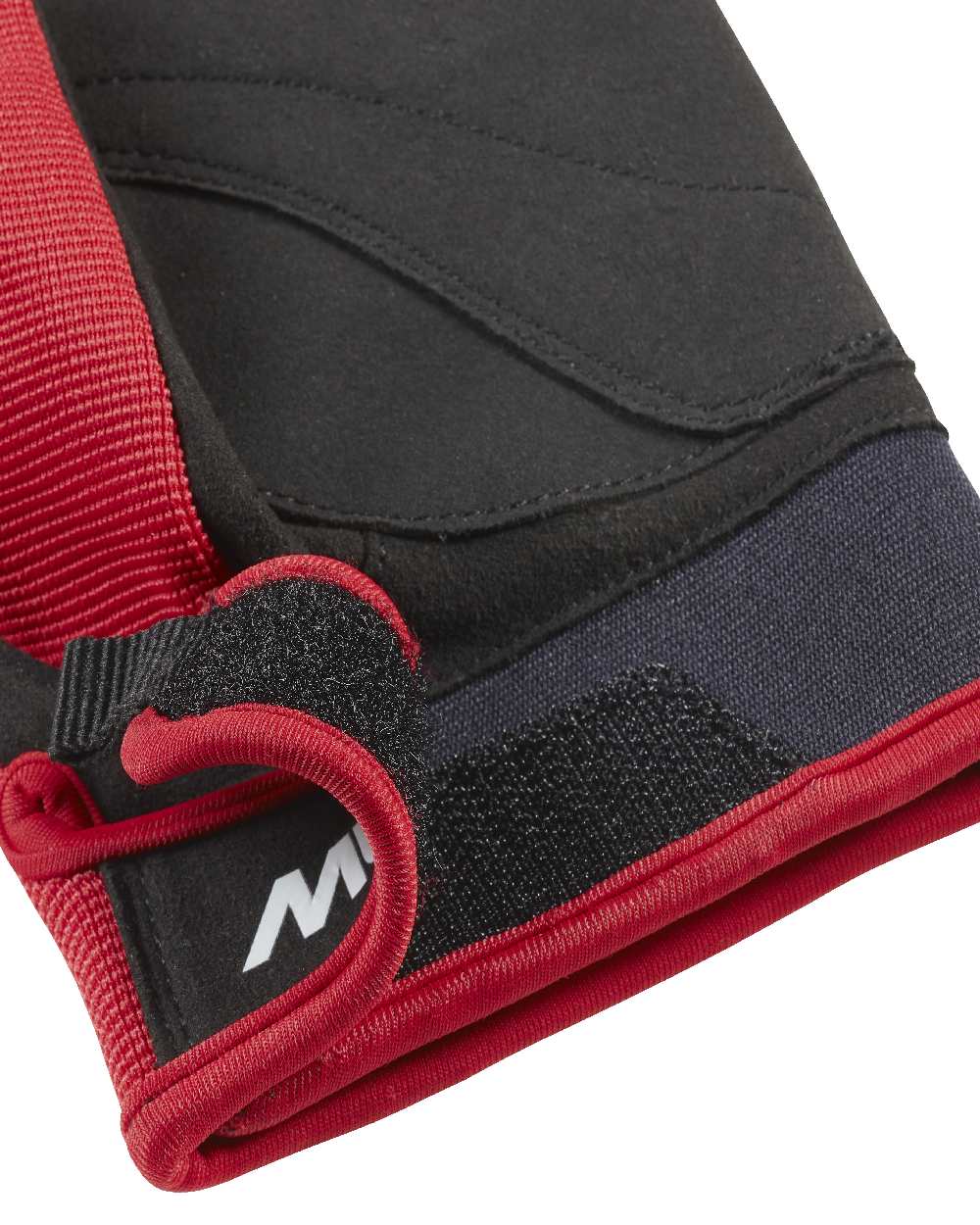 True Red Coloured Musto Essential Sailing Long Finger Glove 2.0 on White Background
