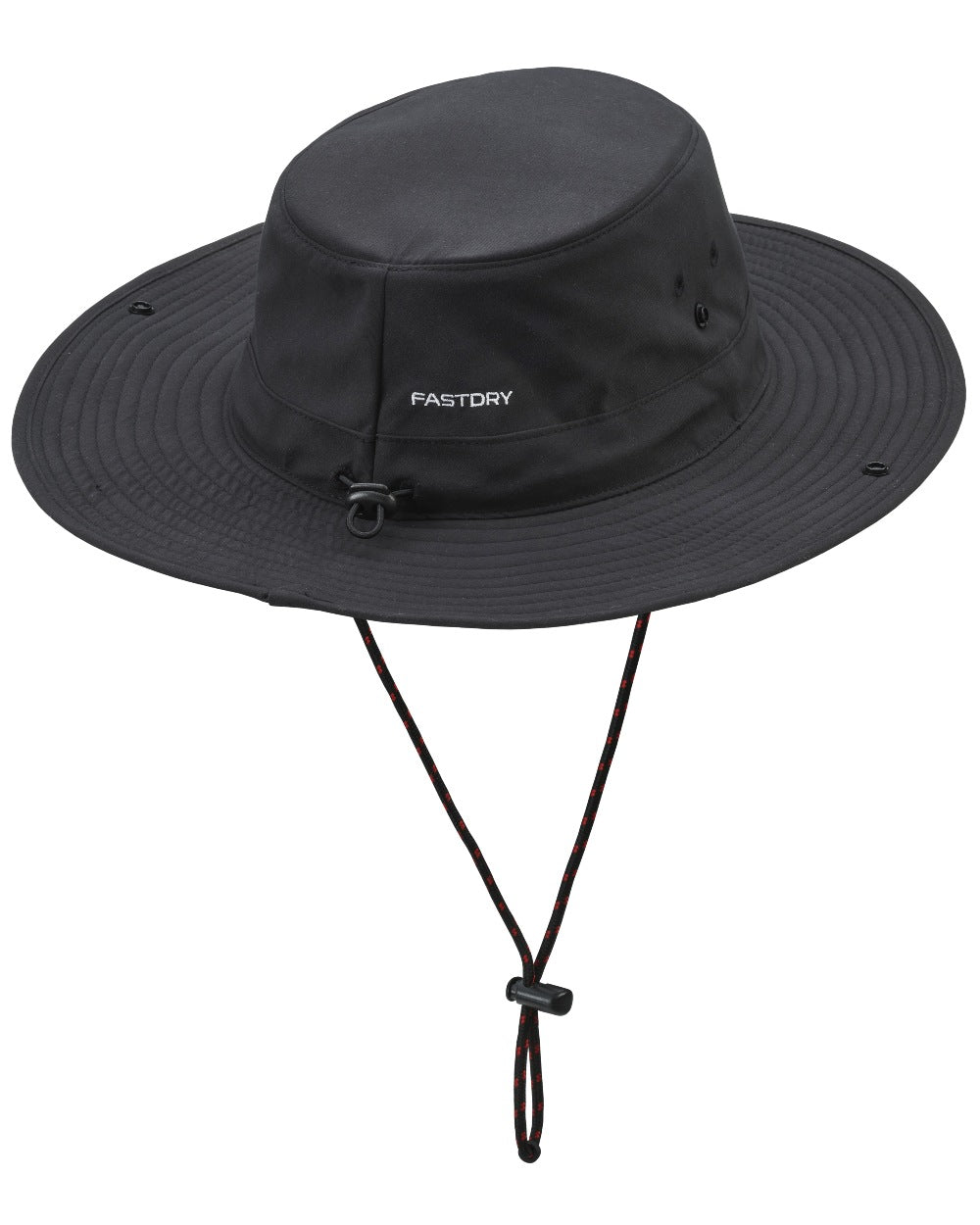 Black Coloured Musto Fast Dry Brimmed Hat on White Background
