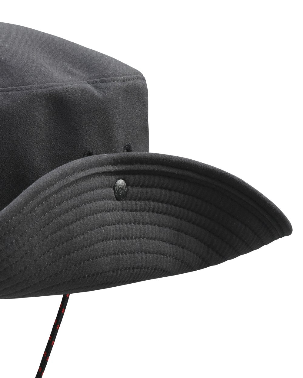 Black Coloured Musto Fast Dry Brimmed Hat on White Background
