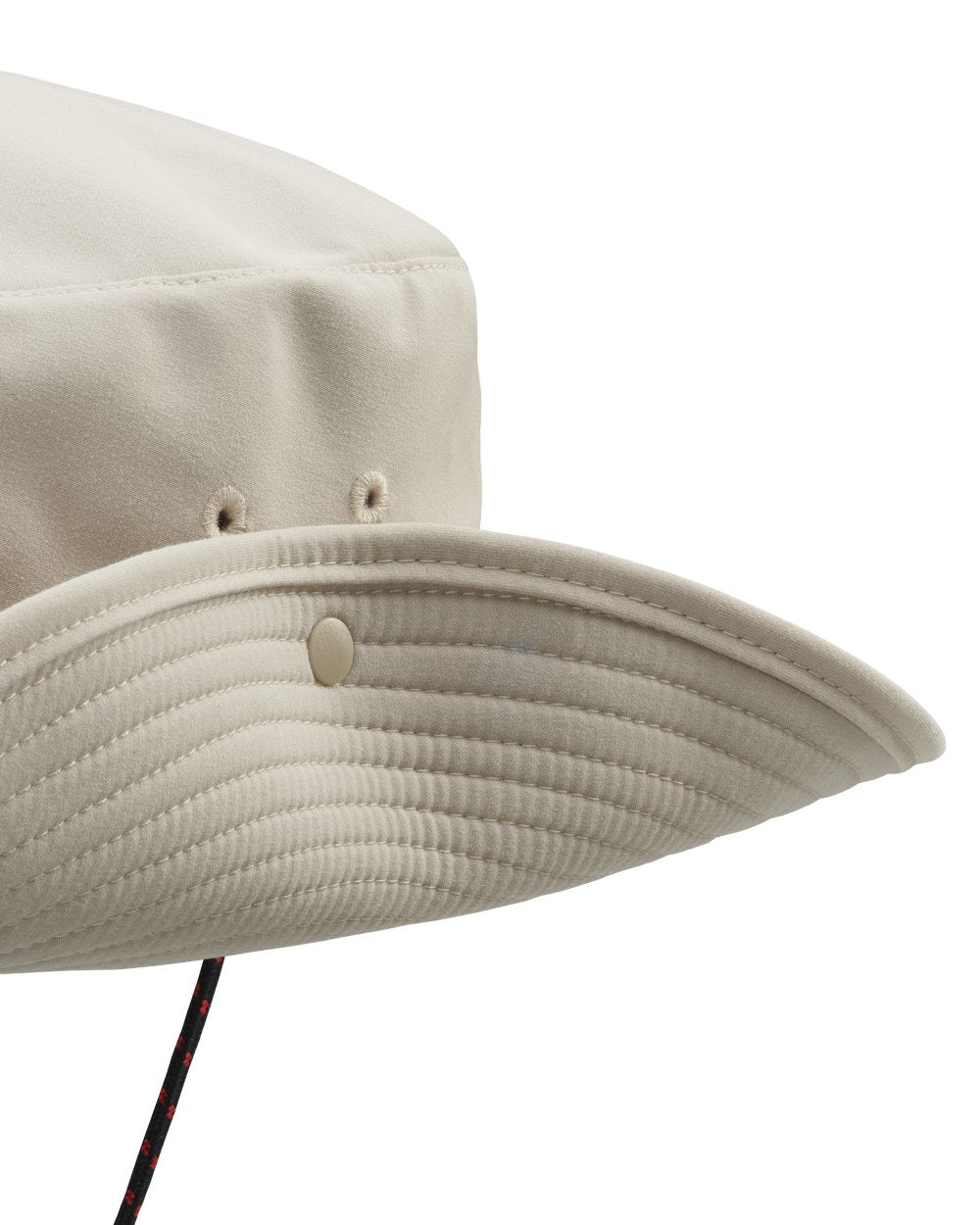 Light Stone Coloured Musto Fast Dry Brimmed Hat on White Background
