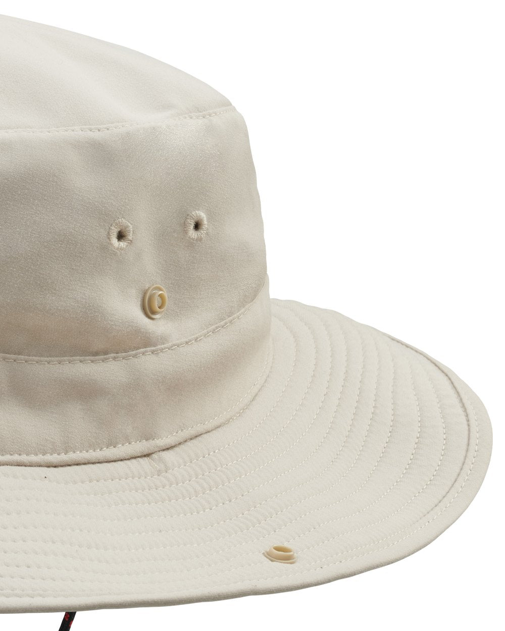 Light Stone Coloured Musto Fast Dry Brimmed Hat on White Background
