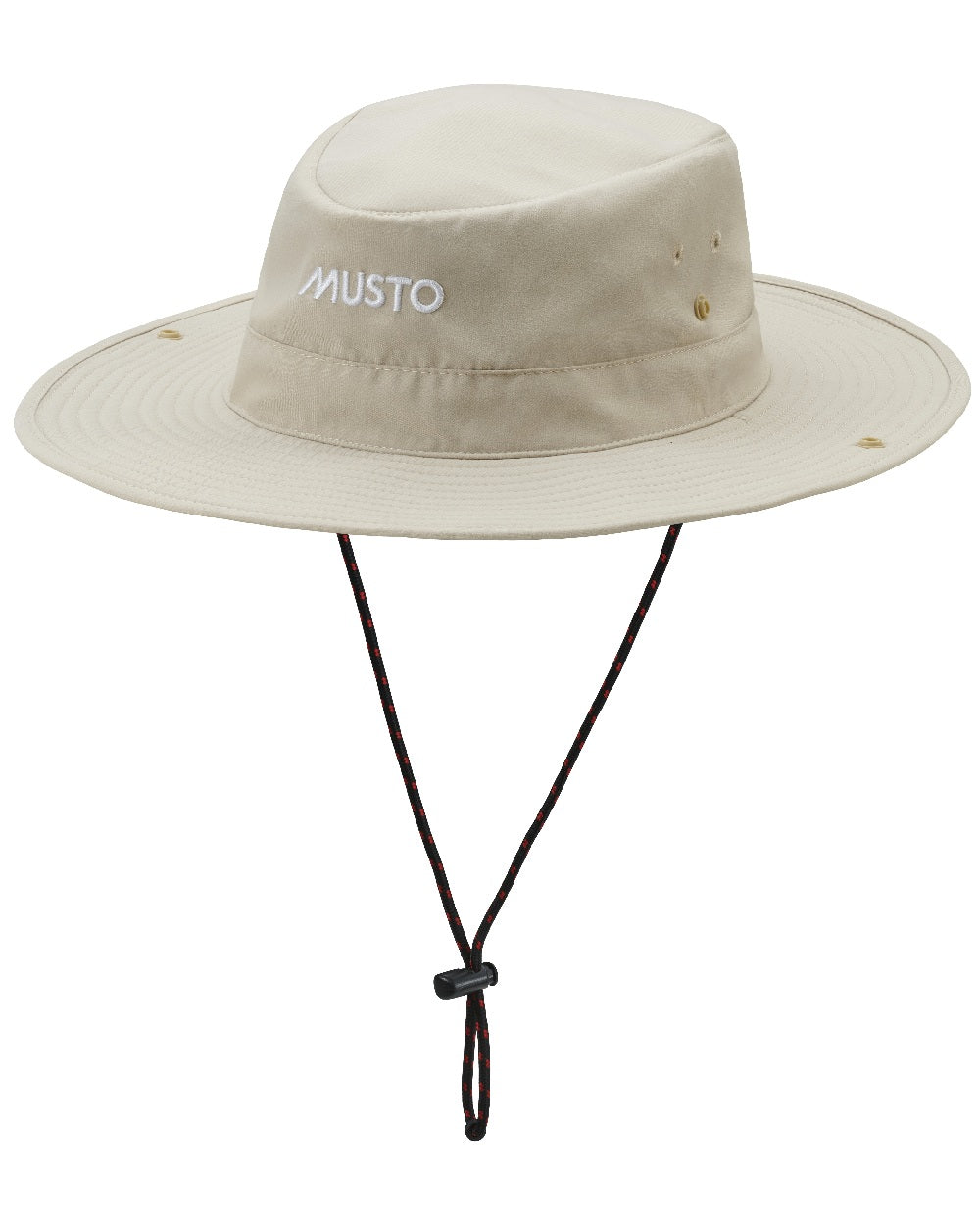 Light Stone Coloured Musto Fast Dry Brimmed Hat on White Background
